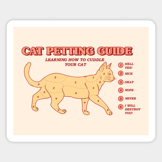 Cat Petting Guide Magnet by thiagocorrea